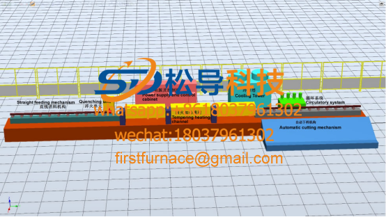Steel rod quenching and tempering production line