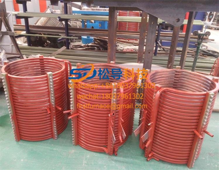 Medium frequency furnace induction coil, 750 kg steel shell furnace ring, inner diameter 630mm, medium frequency electric furnace induction coil
