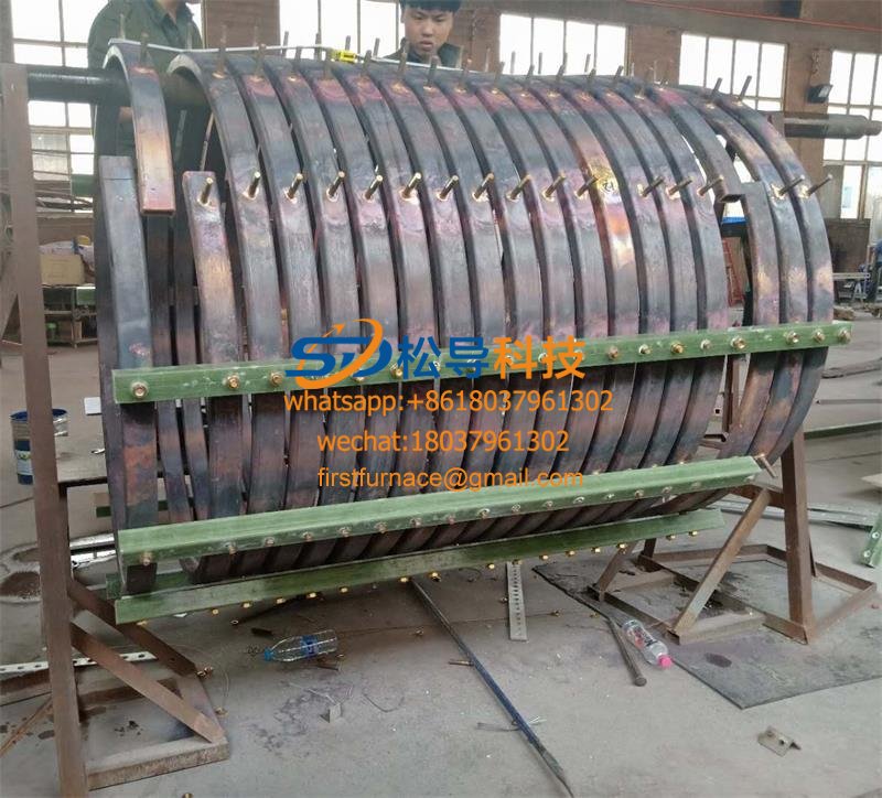 5 tons intermediate frequency furnace induction coil, thickness 7mm, can be customized